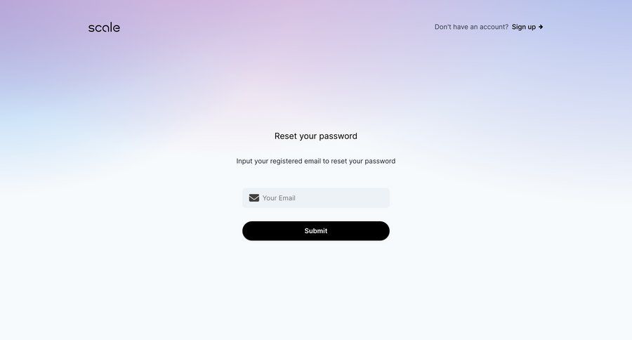 Scale
			password reset form account management form authentication ui page example