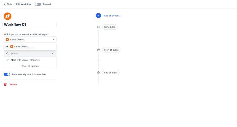 SavvyCal
			 configuration settings workflow form automation workflow management workflow builder workflow creation workflow configuration workflow steps sidebar setup ui page example