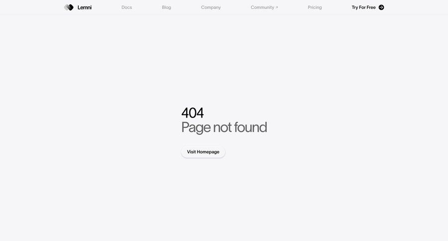 Lemni
			 page not found call intelligence not found lost ui page example