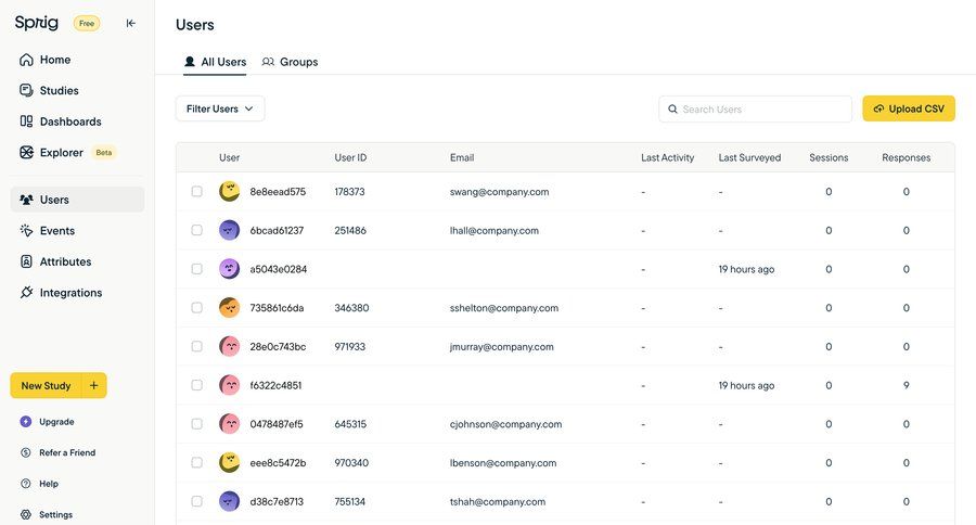 Sprig
			 data management sidebar navigation user management data analysis user data navigation sidebar dropdown filters radio group sidebar insight table ui page example