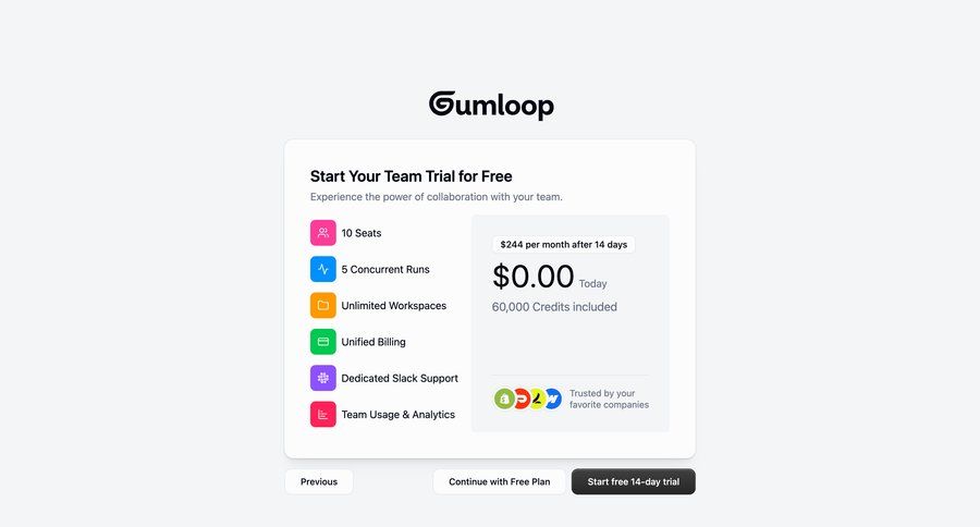Gumloop
				onboarding ui page example