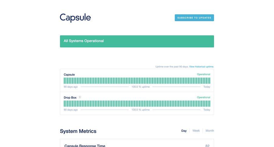 Capsule
				system status ui page example