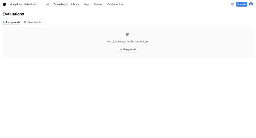 Braintrust
			 dashboard project management artificial intelligence data analysis empty state message call to action blank state void blank non-ideal state empty page prompt project dashboard ui page example