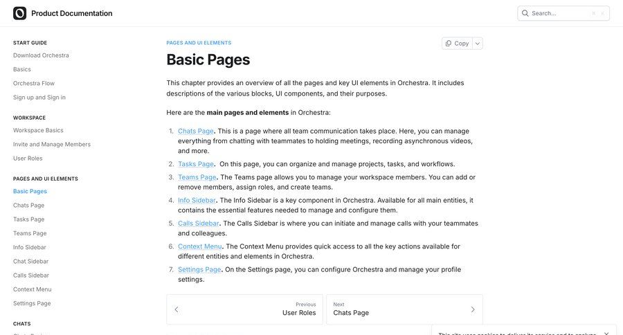 Orchestra
				list ui page example