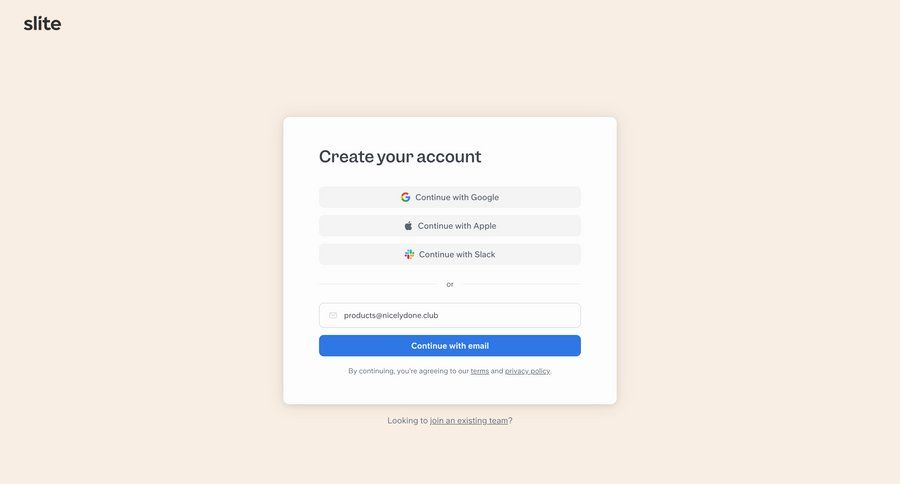 Slite
			    ux ui design