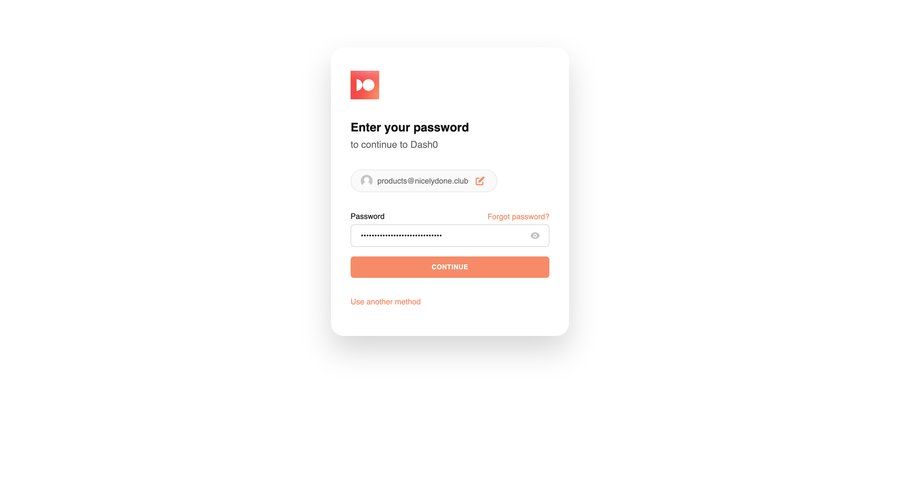 Dash0
				signin ui page example