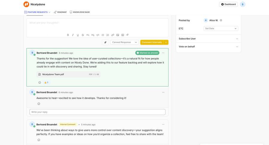 FeatureOS
			 collaboration file upload feedback collection user feedback attachment user upload file ui page example