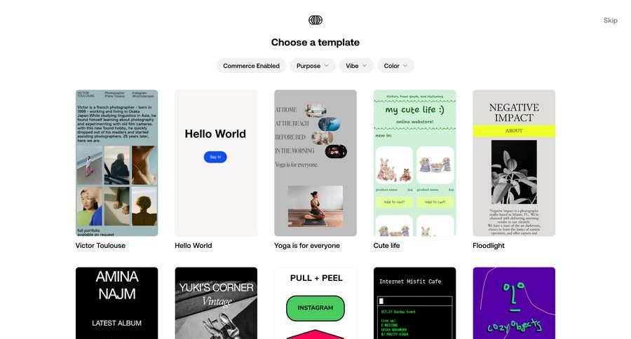 Universe
				templates ui page example