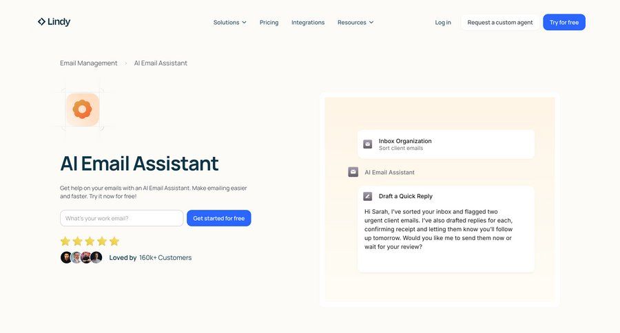 Lindy
			 workflow automation inbox management ui page example