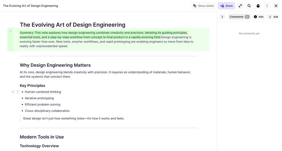 Fabric
			 collaboration knowledge base ui page example