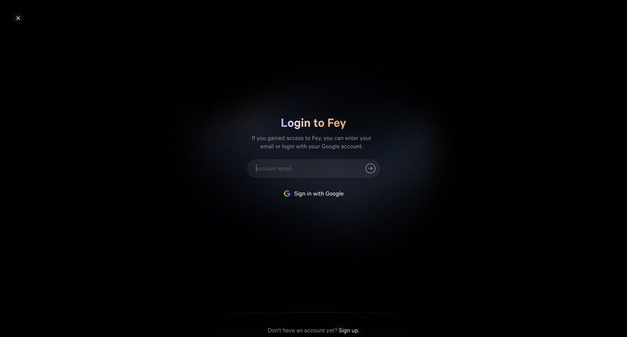 Fey
				signin page example