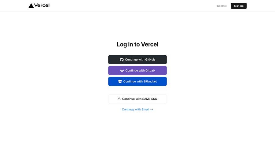 Vercel
				signin page example