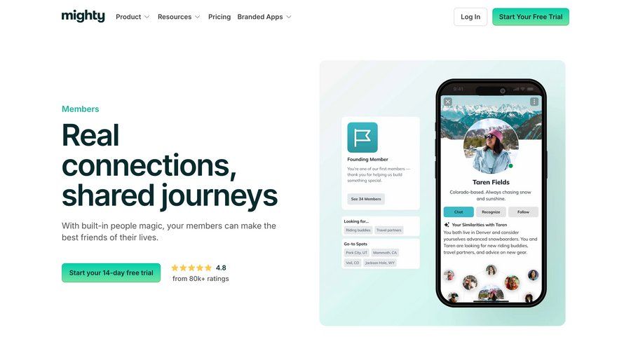 Mighty
				product page ui page example