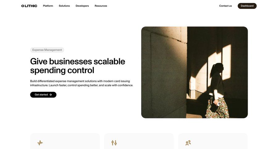 Lithic
			 expense management ui page example
