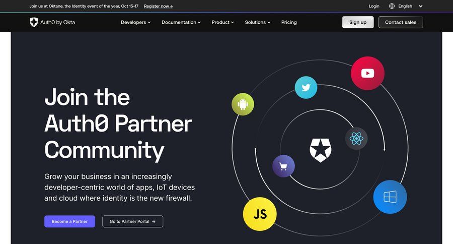 Auth0
			 extend trial partners experts data grid ui page example