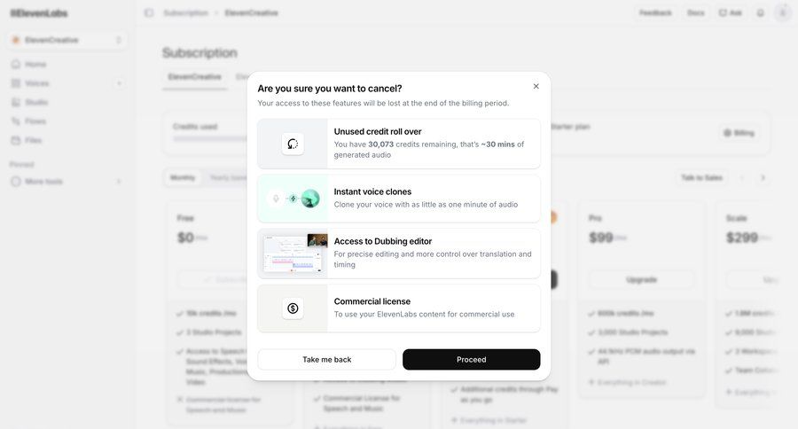 Elevenlabs
				modal & popover ui page example