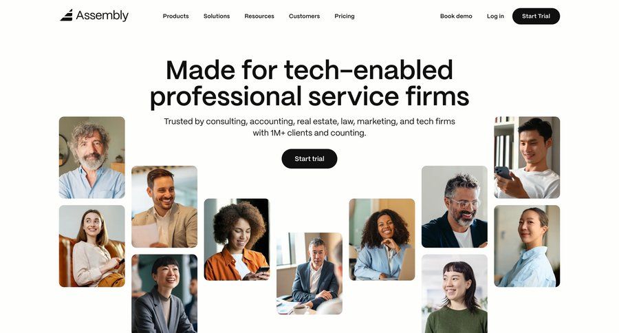 Assembly AI App Builder
			 case studies customer stories b2b saas ui page example