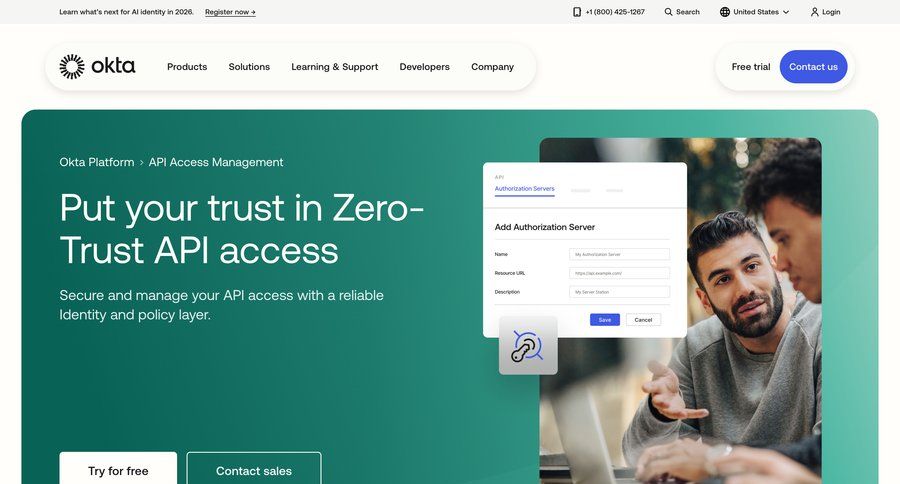 Okta
			 api security ui page example