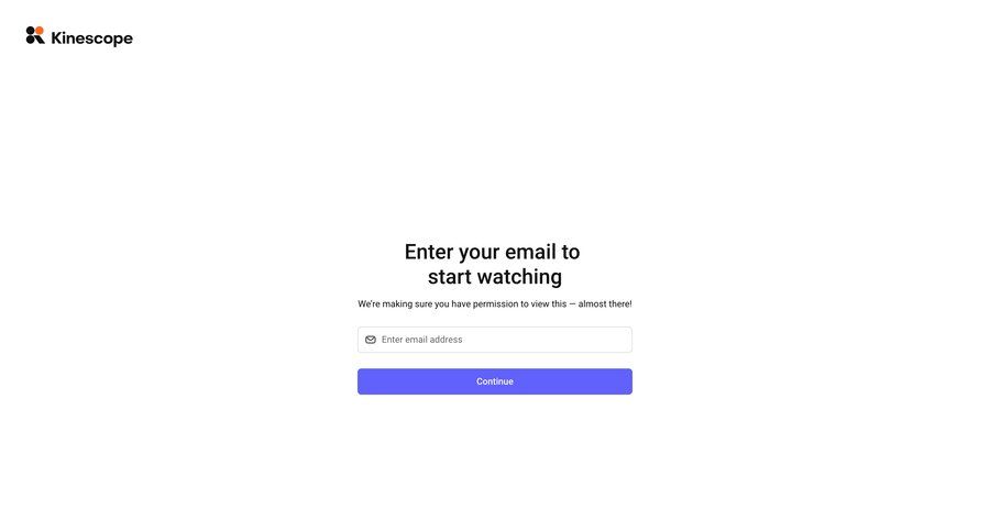 Kinescope
				signup ui page example