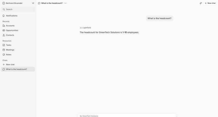 Lightfield
			 conversational interface ai chat ui page example