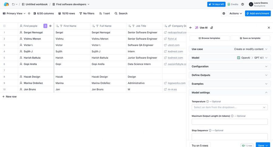 Clay
			 modal screen data management artificial intelligence grid templates data analysis ai assistance data entry table ui page example