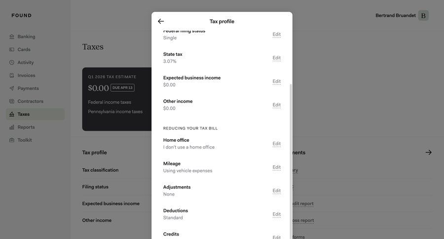 Found
				profile ui page example
