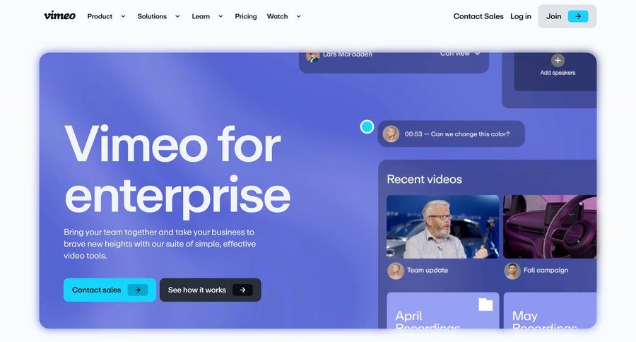 Vimeo
				demo ui page example