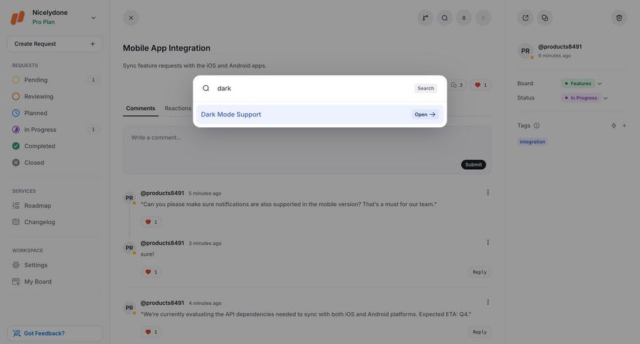UserJot
			list detail page search form settings ui page example