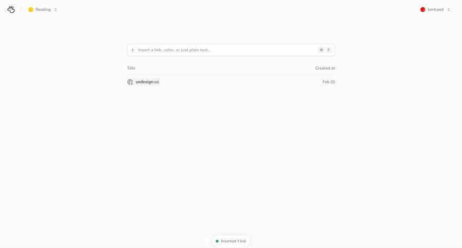 (Basic) Bookmarks
			list content editor collection item settings content management ui page example