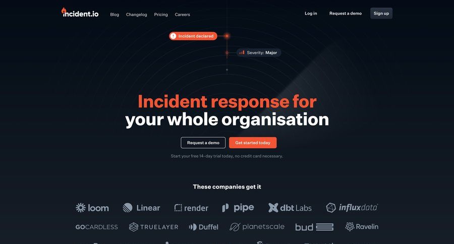 Incident
				 page example