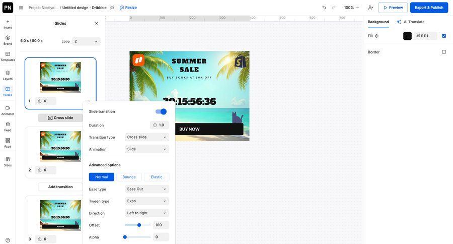 Creatopy
			 editor design controls ui page example