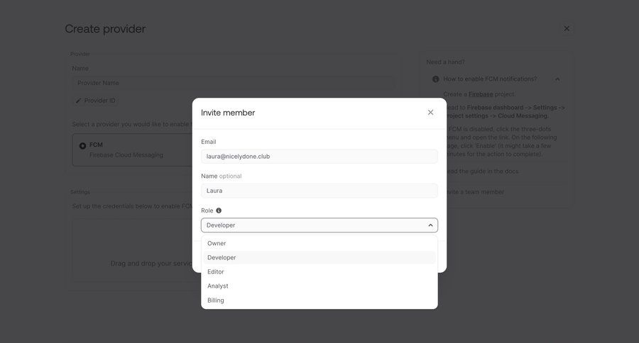 Appwrite
			 access control user invitation ui page example