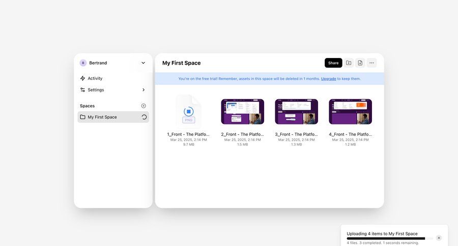 Shuttle
			 dashboard sidebar navigation progress indicator file management upload image sidebar folder file uploader upload file upload media upload documents media gallery media assets progress bar file picker avatar upload ui page example
