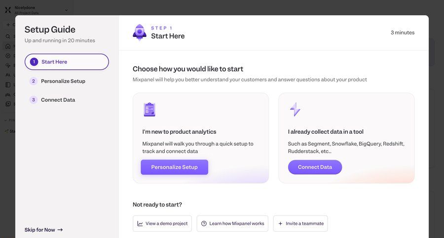 Mixpanel
				create ui page example