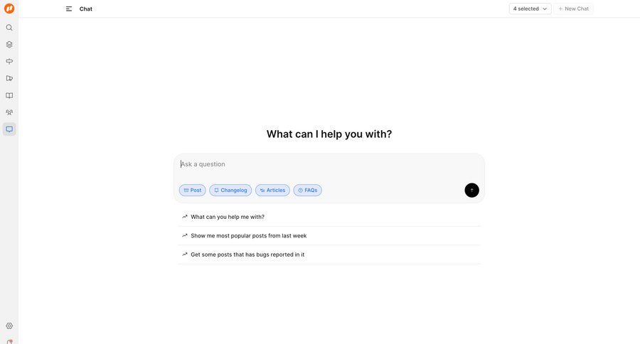 FeatureOS
			 sidebar chat chat interface ui page example