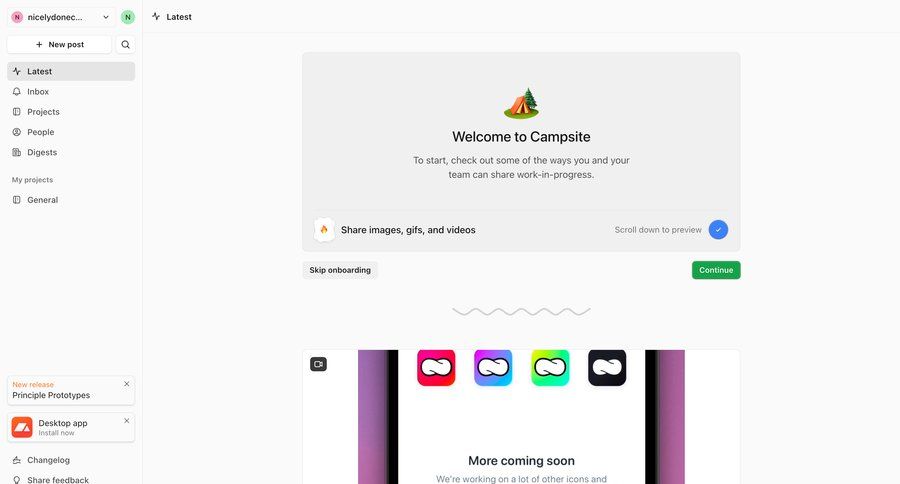 Campsite
			          ux ui design