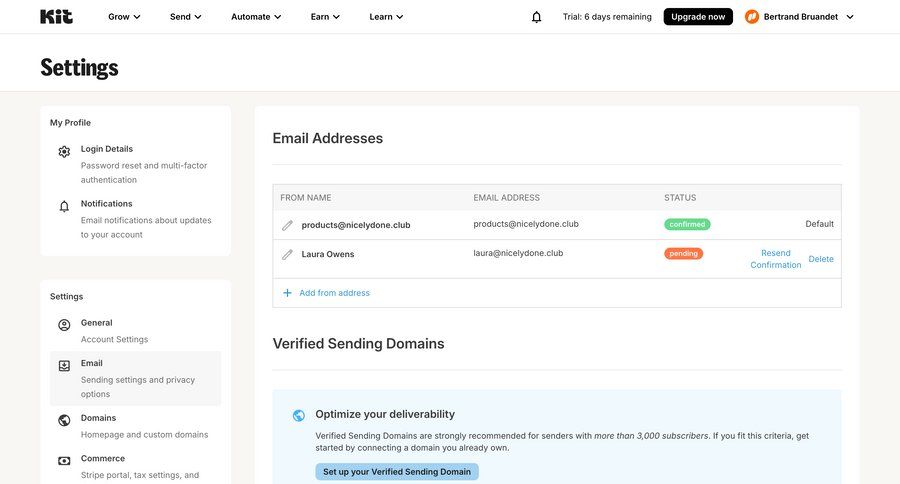 Kit
			 sidebar settings form email marketing email table sidebar navigation account management account settings account setup configuration email confirmation delete gdpr compliance billing history check out ui page example