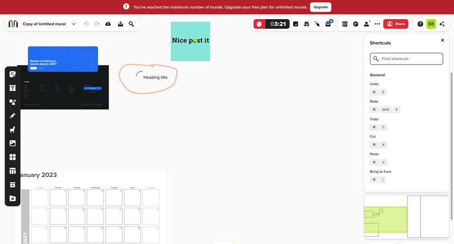 Mural
			detail page keyboard shortcuts collaboration grid real-time collaboration chrome extension create menu keyboard shortcuts shortcuts hotkeys quick actions quick keys ui page example