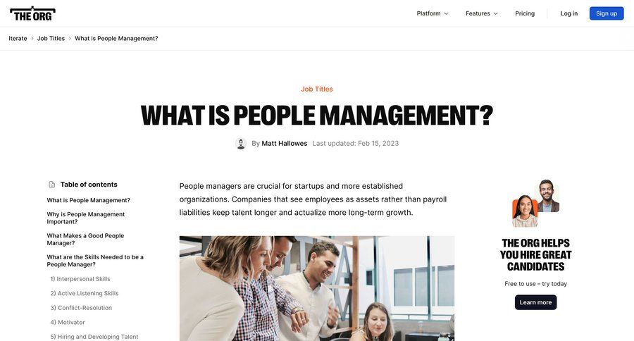 The org
				article ui page example