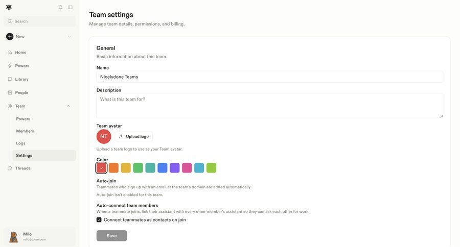 Town
			 configuration settings sidebar navigation user management form user settings account settings form layout profile management save changes hierarchical navigation sidebar navigation menu navigation bar upload file team management ui page example