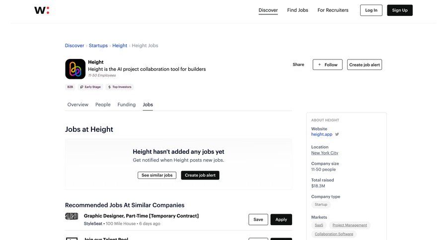 Height
			 career jobs job marketing website design b2b website remote contractor management ui page example