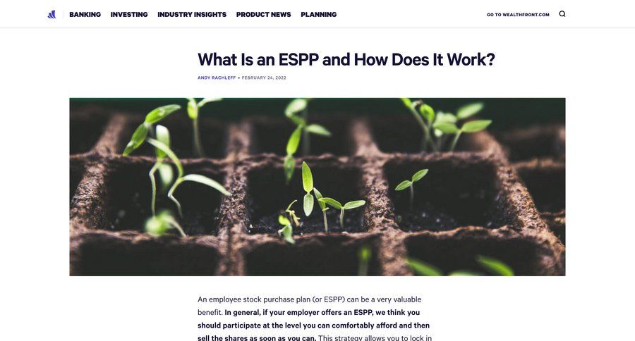 Wealthfront
			      ux ui design