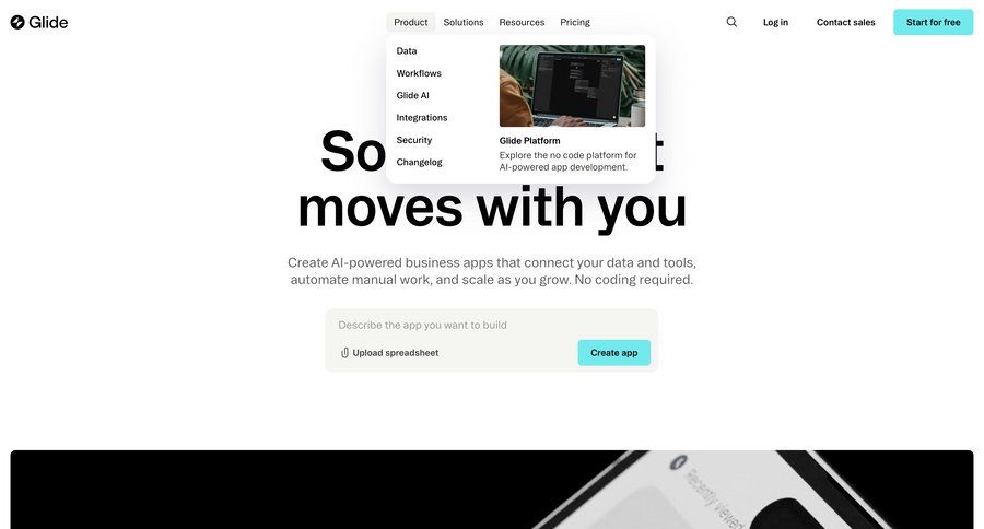Glide
				dropdown & other states ui page example