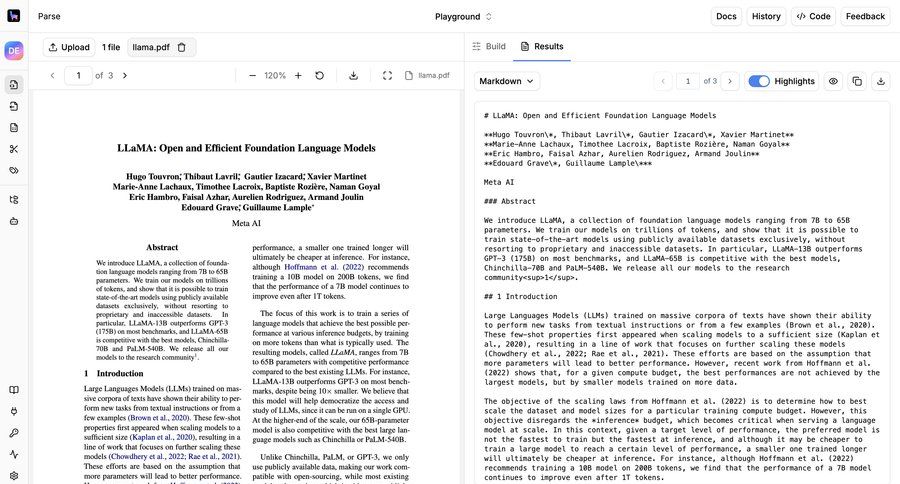 Llamaindex
				list ui page example