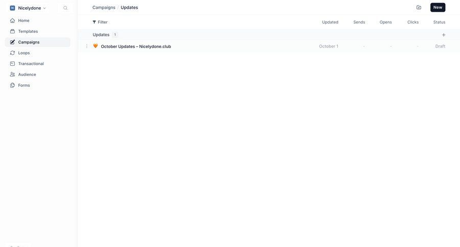 Loops
			 email marketing performance metrics ui page example