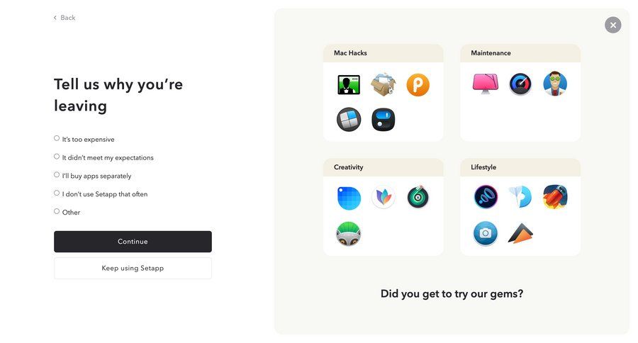 Setapp
			     ux ui design
