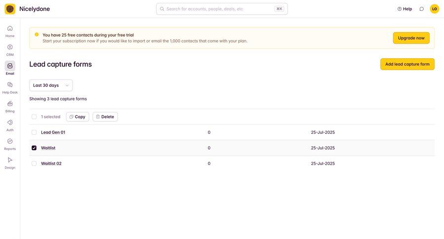 Outseta
			 delete form dashboard sidebar navigation full-screen layout alert table ui page example