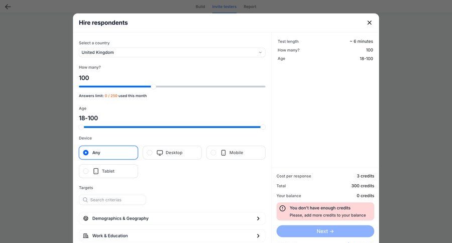 Wynde
			create form filters modal & popover form user research alert ui page example