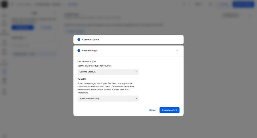 Creatopy
			 data mapping bulk import ui page example