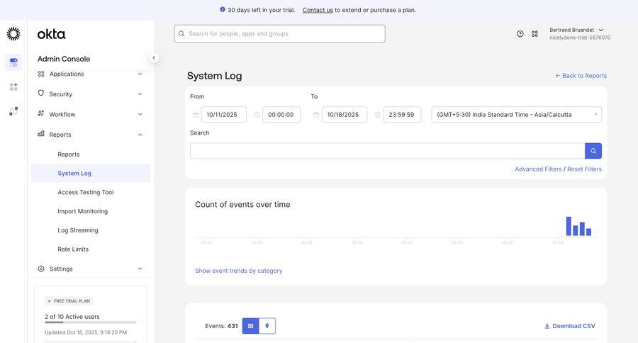 Okta
				list ui page example